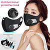 Bawełniany masa do prania i wielokrotnego użytku Smart Electric Air Respirator Mash Fashion Black Tkanina twarzy Maske do zabezpieczenia zarodków3662512