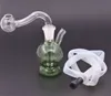 Mini bruciatore a olio portatile Bong Bong in vetro piccolo Gorgogliatore a mano AshCatcher Pipa ad acqua per fumatori Dab Rig con tubo e tubo per bruciatore a olio in vetro da 10 mm