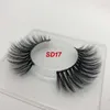 3d mink false eyelash 100% äkta sibirisk fullremsa Fake eyelash långa enskilda mjuka naturliga tjocka ögonfransar Mink Lashes förlängning 17styles