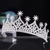 Moda hecha a mano de plata tiaras y coronas reina princesa estrellas diadema de cristal diademas adornos para el pelo de la boda joyería del pelo de las mujeres