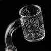 New Design quartz banger with Cyclone Spinning Carb Cap beads 14mm Female Male Joint 4mm bottom 45° 90° banger nail for bong7813824