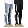 Мода GD Стиль Jeans Мужская одежда Новая мода Длинные молния карандаш штаны хип-хоп мужские Брюки Брюки