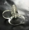 Hane Glas Tratt Skål Vattenpipor Adapter Skålar Ört Torr Oljebrännare Med Handtag 14mm 18mm För Rökning Verktyg Tillbehör Vattenpong