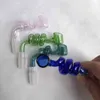 Kleurrijke spiraal getwiste pyrex glazen banger nagel emmerolie brander roken accessoires 14 mm 18 mm mannelijke vrouw voor rigs bongs waterpijp bubbler