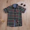 Jungen Kurzarm Plaid T -Shirt Kinder Klassische Gittertops 2019 Sommer Baby Tees Freizeitkinder Kleidung C01