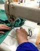 Semplice e affascinante Dark Hunter Green Mermaid Prom Dresses Maniche lunghe con scollo a V in raso Abiti da sera lunghi da cerimonia su misura