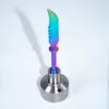 Курительная красочная титановая крышка MiniNail Carb Cap Dabber Sword Инструменты с различными мазками4771265