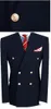 Custom Big Skinny Men Pak Slim Fit Mannen Bruiloft Suits Navy Blue Peaked Revers Double Breasted Formal Men Suits 2 Stuk Groom Pak T200303