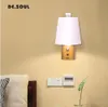 Lampade da parete Lampada da parete creativa semplice Applique da parete Luce con interruttore Illuminazione interna Decorazione da comodino camera da letto a LED
