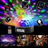 CNSUNWAY DJ Światła, 9 ​​Kolor LED Scena Bluetooth Lights DJ Stage Oświetlenie Obrotowy Crystal Magic Ball Light Dźwięk Aktywowane światło z pilotem