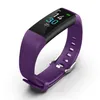 Reloj inteligente a prueba de agua Bluetooth Pulsera inteligente de ritmo cardíaco Pulsera de fitness Reloj de sangre Pantalla a color Android IOS Banda inteligente