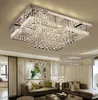 New Modern Luxury Pandant Lights Rectangular LED K9 Crystal Chandeliers Ceiling Mounted Fixutres Foyer Lamps Lights For Living Room MYY