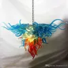 Kleurrijke kunstdecor hanger lampen bloem Italië fancy hand geblazen moderne festival led verlichting armaturen bloem kroonluchter