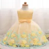 Vestido Floral para niña, vestidos de bautismo para niña, princesa, 1er año, fiesta de cumpleaños, boda, bautizo, ropa infantil para bebé