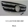 1 pezzo Griglie per griglia anteriore in ABS di alta qualità per CLASSE S W220 Griglia a rete renale nera / argento