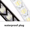 Hot Car LED DRL Vrid Signal Ljusremsor Vattentät Dagsljus Running Frash Flow Tube Flexibel Strip Warnning Arrow DRL Lampa 2PCS