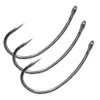 100PCS 8245 BarBless Carp Fiske Hakar Svart Nej Barb Circle Curve Carp Hår Rigg Fiske Hook Size 2 4 6 8 10