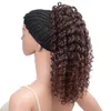 Puff Afro Kinky Curly Ponytail Clip 12 بوصة مقطع ذيل حصان قصير في الامتدادات 150G Haintetic Hair Hair Bun9161146