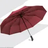 الرياح مقاومة للطي التلقائي مظلة المطر النساء السيارات الفاخرة كبيرة يندبروف مظلات المطر للرجال طلاء أسود 10K البارسول 5 قطع