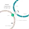 Neue Mode Natürliche Lava Stein Türkis Handgemachte Armbänder Für Frauen Geflochtene Seil Einstellbare 4mm Perlen Yoga Armbänder Modeschmuck