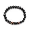 Zwarte kristal Hematiet Magnetische magneet Bracelet Stone armbanden Boerbakken Hip Hop Jewelry Fashion kralenarmbanden