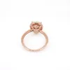 Partihandel-Teardrop Ring 925 Sterling Silver Plated Rose Gold med Original Box för Pandora Smycken CZ Diamond Ladies Ring semestergåva