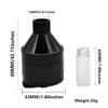 Zwarte Mini 43mm Goedkope Plastic Handvat Crank Tabak Roken Grinder Herb Spice Mill Grinder met geschenkdoos