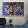 Dipinti artistici Jackson Pollock Pittura astratta Psichedelico Poster e stampe Immagini murali su tela Home Decor261D