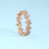 Топ моды 18K розовое золото кольцо женщин, ввезенные ювелирные изделия для Pandora 925 Real Silver CZ Diamond Crystal Daisy Цветочные кольца с оригинальной коробкой