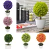 Bola topiary mini árvore artificial casa decoração plantar ornamento plástico