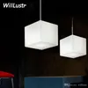 Klassieke Cubi Hanglamp Suspension Light Italy Lighting White Cubic Frosted Glass Dinning Room Restaurant Hotel Cafe