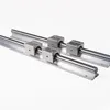 2 Sets SBR10 10mm fully support linear rail shaft rod + 4pcs SBR10UU linear bearing Linear Guides Cylindrical Rails Woodworking Sliders