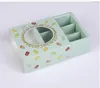 12*11*5.2cm DHL Shipping Macaron cake paper box with Window Biscuits Packaging Box 3 colors DHL Shipping