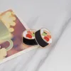 Женщины броши штифты милые продукты суши металлические каваи эмалевые кнопки для булавки