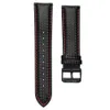 20mm 22mm Hızlı Bırakma Siyah Karbon Fiber Deri Deri İzleme Strap Band Gear S3 S2 Klasik Genişlik Yedek Bant 312S