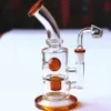 Kleine Shisha Bunte Wasser Bongs Glasrohre Recycler Öl Rigs Dab Becher Quarz Banger Schüssel Bubbler Rauchen Perc 14mm