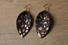 Kimter Leather Teardrop Dangle Earrings for Women Lady Bohemian Jewelry Vintage Lightweight Earring Girls Christmas Gift M935FA