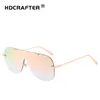 New arrival 2019 HDCRAFTER sunglasses for men UV400 metal frame resin lense 68mm with case