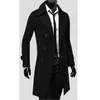 Men's Trench Coats Coat Warm Thicken Jacket Woolen Peacoat Long Overcoat Tops