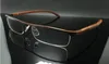 럭셔리 패션 초경량 나무 다리 프레임 C10096 Halfrim 안경 Mente Eyeglasses Fullset Case에 대한 M en54-18-140 비즈니스