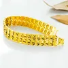 Bracelet à maillons de chaîne de 16mm, tendance, or jaune 18 carats, Style classique rempli, pour femmes et hommes, bijoux cadeau