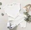 Ubrania dla dzieci Baby Solid Bawełna Artykuł Pit Zestawy Odzież Letnie Szorty Bez Rękawów Garnitury Niemowlę Bawełniane Oddychające T Shirt Spodnie D881