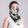 Été protection solaire femmes grand cou écharpe en mousseline de soie écharpe mode gaze ombre protection cou mode cyclisme visage protecteur