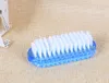 Brosse de nettoyage de la poussière des ongles en plastique brosses de récurage des ongles à la main Double face professionnelles manucure pédicure outil manucure