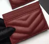 2020 new fashion Card Holders caviar woman mini wallet Designer pure color genuine leather Pebble texture luxury Black wallet with box