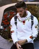 Estilo Moda Mens Hoodie floral masculino Bordado Hoodies manga comprida camisola para homens e mulheres M - 3XL