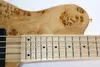 Factory Golden Hardware 5 Strängar 24 Frets Neck-Thru-Body Electric Bass Guitar Med 2 svarta pickup, Maple Fingerboard, kan anpassas