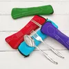 Högkvalitativ miljövänlig Utomhus Portabel Lunch Rostfritt Stål Chopsticks Sked Gaffel Bordsväska Travel Bestick Set Bag Pillow Package