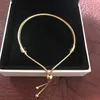 Pulseras chapadas en oro amarillo de 18 quilates Cuerda de mano para Pandora 925 Pulsera de plata esterlina para mujeres con caja de regalo original Envío gratis