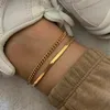 2020 Rose Gold Farbe Edelstahl Kette Fußkettchen Weiblichen Koreanischen Einfache Retro fuß armband strand zubehör boho schmuck8189744